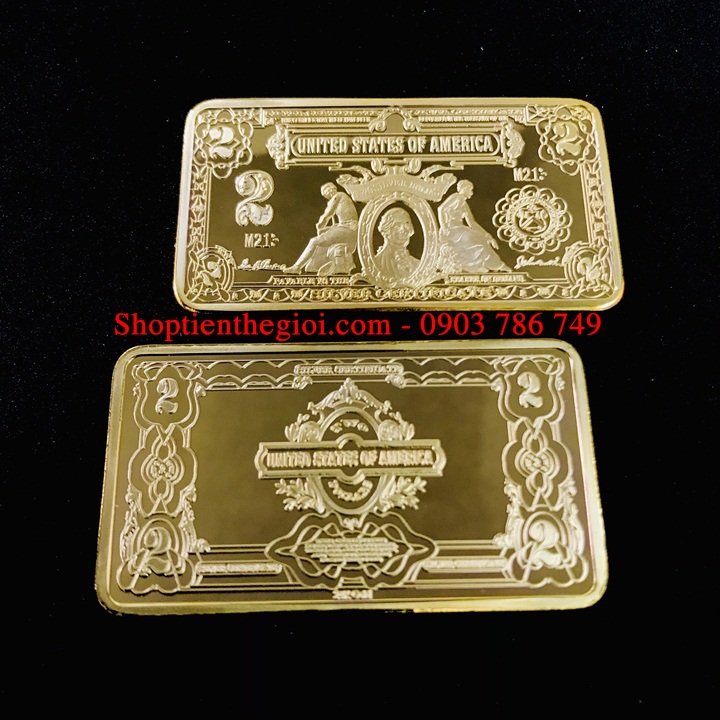 Medal hình 2 Dollars Mỹ - SP005209